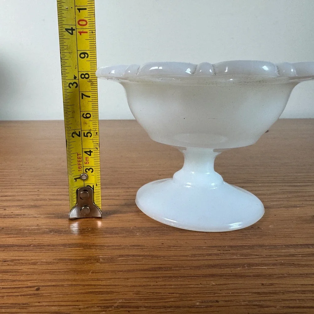 Vintage Westmoreland White Milk Glass Open Lace Edge Pedestal Candy Dish‎ Bowl